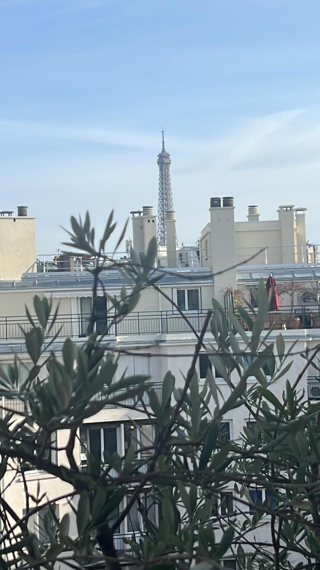 Appart Terrasse Vue Tour Eiffel Париж Экстерьер фото